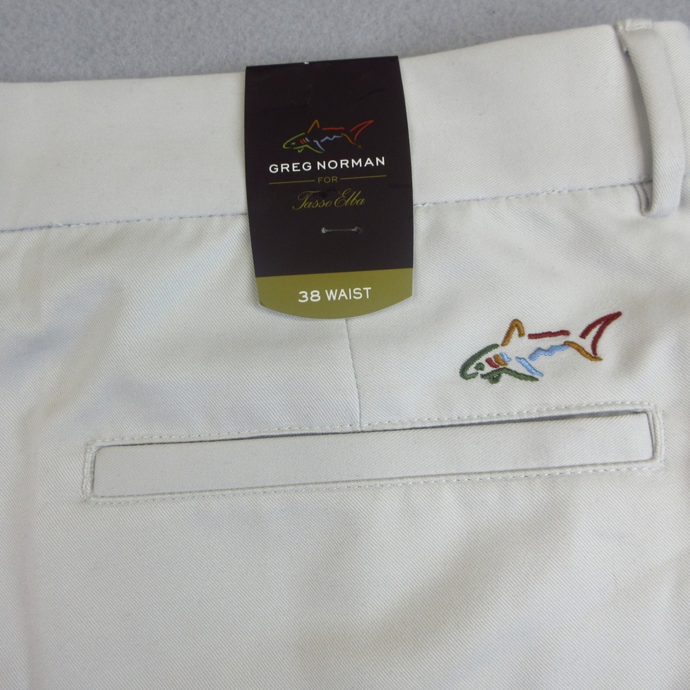 Greg Norman Shorts Men 38 White NWT Tasso Elba Microfiber Golf Chino Performance - Picture 6 of 10